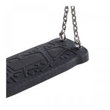 It has a kevlar insert instead of a steel insert. Rubber Swing Seat 45x18cm Commercial Without Chain
