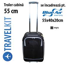 În plus, se poate transporta gratuit: Troler One 55 Cm Pt Blue Air Travelkit