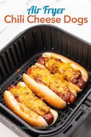 How do you cook frozen hot dogs in the microwave? Best Ever Air Fryer Hot Dogs 3 Ways And More Chili Cheese Dogs Hot Dog Recipes Air Fryer Recipes
