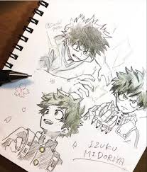 Experiment with deviantart's own digital drawing tools. Izuku Midoriya Sketches Anime Sketch Anime Boy Sketch