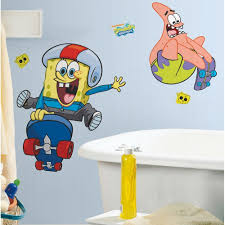 New Giant Spongebob Skateboarding Wall Decals Bedroom Stickers Decor Great Gifts Bedroom Stickers Themed Kids Room Sticker Decor