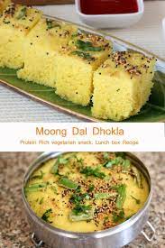 Moong Dal Dhokla Recipe Vegetarian Snacks Recipes Indian Food Recipes Vegetarian Indian Snack Recipes