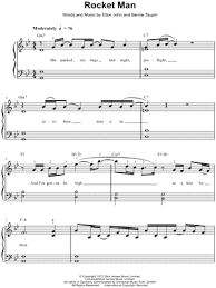 You can either print the sheet music by downloading playground sessions(free), and connecting your midi keyboard, you will be able to practice rocket man by elton john, section. Elton John Rocket Man Sheet Music Easy Piano In Bb Major Download Print Sku Mn0197228