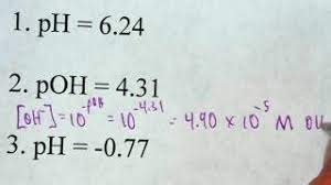 Formula to calculate hydrogen & hydroxide ion. Calculating Hydroxide Ion Concentration Youtube