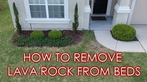 How to make mosaic rocks. How To Remove Lava Rock Prepare Landscape Beds For Mulch Youtube
