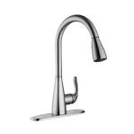 Single handle pull down sprayer kitchen faucet