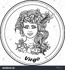 Adult coloring page zodiac virgo | etsy. Detailed Virgo In Aztec Filigree Line Art Royalty Free Stock Vector 463761122 Avopix Com