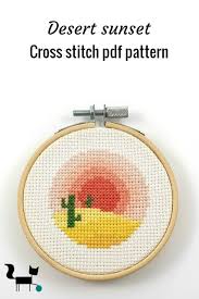 This counted cross stitch pattern is of a desert canyon landscape. This Desert Sunset Cross Stitch Pdf Pattern Is Part Of A Line Made Inspired By Cross Stitch Patterns Free Easy Easy Cross Stitch Patterns Cross Stitch Beginner