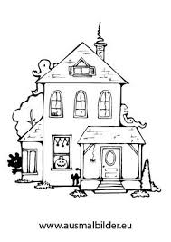 Ausmalbild Gespenstisches Haus Haus Abbildung Spukhaus Ideen Halloween Ausmalbilder