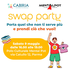 Torna lo Swap Party a Mental Pot 👚📚 Sabato 9 maggio dalle 16.00 alle  19.00 ti aspettiamo per l'evento dedicato allo scambio e al riuso ♻️ 👉  Porta vestiti, libri, accessori che
