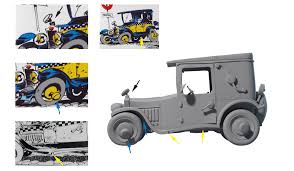 Retrouvez ici la voiture gaston lagaffe, la c�l�bre fiat 509, que votre collection attendait. Gaston Lagaffe Et Son Taxi Diorama 48cm 99 Ex Par Maris Jothieu