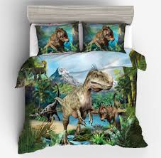 Your bedding set features a full cotton and microfiber build: Dinosaur Sheet Set Online