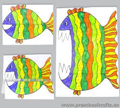 Folding Fish Paper Project For Kids Preschool And Kindergarten Paper Fish Projects For Kids Classroom Art Projects