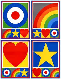 Motif Suite Target Rainbow Heart Star By Peter Blake Peter Blake Sale Artwork Pop Art Movement