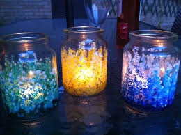 Painted Jam Jars With Citronella Candles Painted Jars Painted Candles Jar Candle Holder