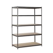 4.7 out of 5 stars. Muscle Rack Silver 5 Tier Boltless Steel Garage Storage Shelving 48 In W X 72 In H X 24 In D Ur482472pb5p Sv The Home Depot