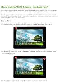 Hard Reset ASUS Memo Pad Smart 10 ...