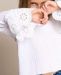 Welcome to jtl embroidery and printing. Cardigan Jumper With Broderie Anglaise Embroidery Child White Twinset Milano