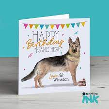 German Shepherd Alsatian Personalised Birthday Card From the Dog Dog  Birthday Card - Etsy UK