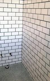 Black And White Penny Round Tile Image Result For Subway Shower With Penny Round Floor Tile Walk In Shower White Subway Tile Shower Penny Round Tile Floor