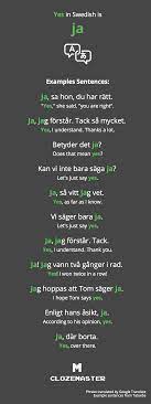 How to say yes in swedish. How To Say Yes In Swedish Clozemaster