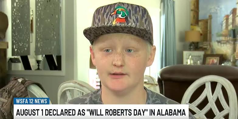 Alabama declares ‘Will Roberts Day’ to honor teen who died of bone cancer