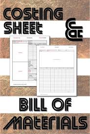 Excel Templates Cost Sheet And Bill Of Materials For Product Cost In Fashion Designing Cost Sheet Excel Spreadsheets Templates Excel Templates
