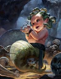 Artist Portrays Mystical Creatures In Their Vulnerable Form When They Were Still Babies 30 Pics In 2020 Mythical Creatures Medusa Art Fantasy Creatures