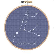 Ursa Major Big Dipper Constellation Cross Stitch Pattern Instant Digital Pdf Download