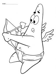 Cupid printable coloring page, free to download and print. Spongebob Coloring Pages Cupid