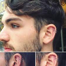 Double Helix Done Gracelandtattoo By Victoriamod Gracelandtattoo Double Double Helix Piercing Helix Piercing Graceland
