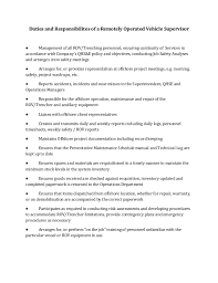 Customer service supervisor resume examples & samples. Rov Supervisor Job Description