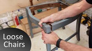 Repair Loose Chairs How To Fix Furniture Youtube In 2020 Chair Repair Old Wooden Chairs Furniture Fix