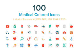 100 Medical Colored Icons Health Icon Medical Icon Icon