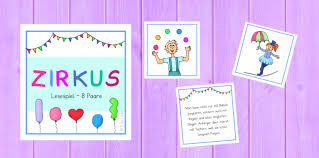 Zirkus Lesekarten Frau Locke Zirkus Frau Locke Lesen