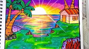 9 best painting for kids images in 2019. Gambar Pemandangan Langit Gradasi Terbaru 30 Foto Pemandangan Langit Arka Gambar Misalnya Warna Hijau Yang Dipadukan Dengan Warna Kuning