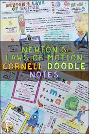 Newton S Laws Of Motion Cornell Doodle Notes In 2020 Doodle Notes Science Teaching Resources Newtons Laws