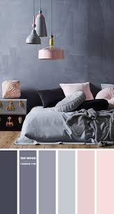 This living room uses complementary colors purple and yellow in gray undertones to create a subtle color scheme. Blush And Grey Bedroom Colour Scheme