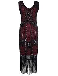 Amazon Com Prettyguide Women S 1920s Gatsby Sequin Art Deco Fringed Cocktail Flapper Dress Xxl Blac Casual Cocktail Dress 1920s Cocktail Dresses Flapper Dress