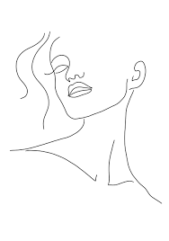 Check spelling or type a new query. Kunstlerische Illustration Minimal Woman Face Line Art Europosters De