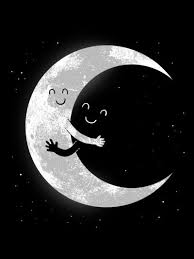 Moon Hug Art Prints Moon Art Art