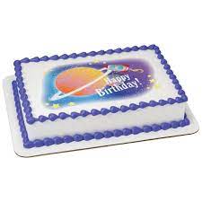 Последние твиты от walmart (@walmart). Space Birthday Edible Icing Image For 1 4 Sheet Cake Walmart Com Walmart Com