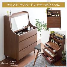 楽天市場 ドレッサー 収納 デスク チェスト ラック ミラー 衣類収納 箪笥 ライティングビューロー メイク収納 鏡台 化粧台 収納棚 おしゃれ ミッドセンチュリー レトロ シンプル モダン 北欧 リビング用 居間用 80幅 ドレッサーチェスト bureau ビューロー エア