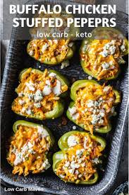 Buffalo Chicken Stuffed Peppers With Buffalo Sauce Ranch And Blue Cheese Easy Recipe Is Perfect In 2020 Keto Recipes Dinner Keto Recipes Easy Low Carb Dinner Recipes