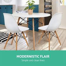 Check spelling or type a new query. Artiss Dining Table 4 Seater Round Replica Dsw Eiffel Kitchen Timber White Buy Round Dining Tables 9350062130322