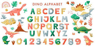 Wöchentliche auswahl eines gratismaterials mit unserem newsletter . Premium Vector Cartoon Cute Dinosaur Alphabet Dino Font With Letters Children Vector Illustration For T Shirts Cards Posters Birthday Party Events Paper Design Kids And Nursery Design