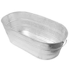 Behrens 16 Gal Hot Dipped Steel Oval Tub Silver In 2019 Tub Galvanized Tub Steel