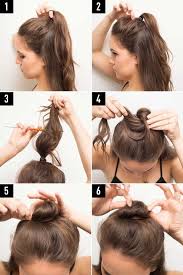 A bun is a type of hairstyle in which the hair is pulled back from the face, twisted or plaited, and wrapped in a circular coil around itself, typically on top or back of the head or just above the neck. 16 Half Bun Hairstyles For 2021 How To Do A Half Bun Tutorial