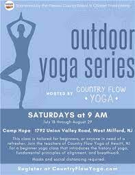 I love to do yoga exercises. Passaic County Parks Recreation Outdoor Yoga With Country Flow Yoga