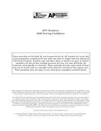 Ap Statistics 1998 Scoring Guidelines Ap Central College Board